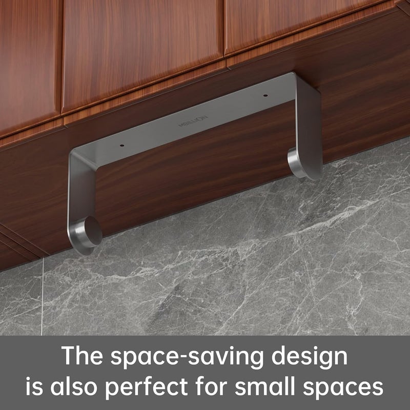 Mbillion Kitchen Paper Towel Holder Under Cabinet Wall Mount and Self-Adhesive Paper Towel Rack Premium Grade SUS304 Stainless Steel Brushed Silver, 2 Pack - Image 3